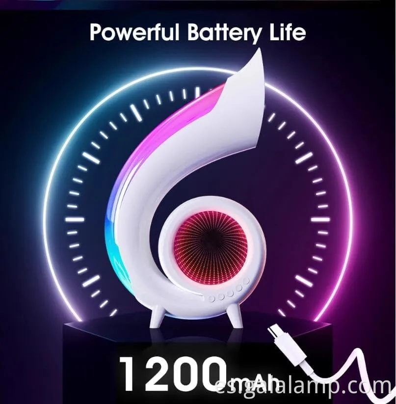 Altavoz Bluetooth de inspiración vintage con colorida pantalla LED Clock